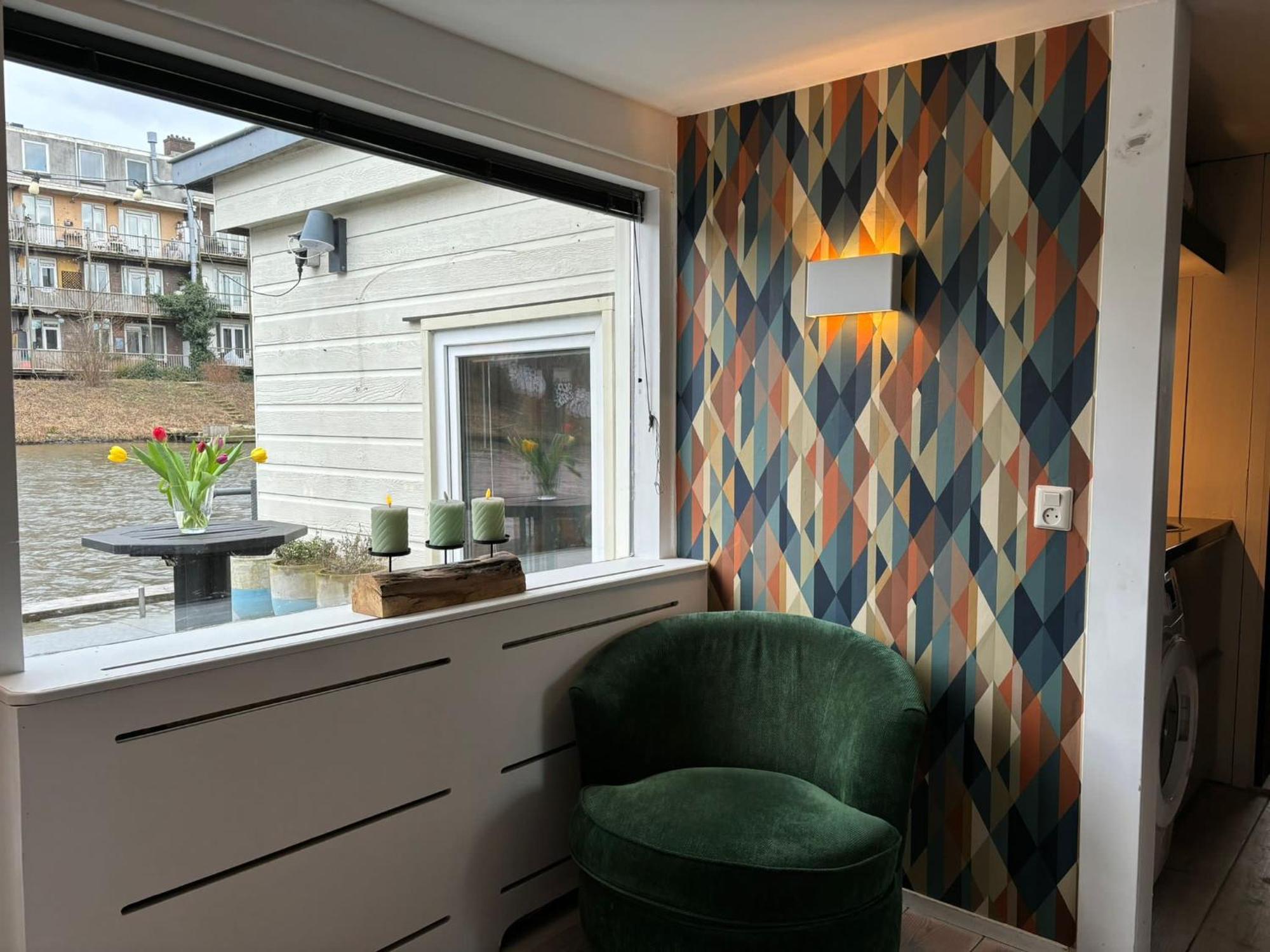 Luxury Studio On Robs Houseboat Special For Couples Amsterdam Exterior foto